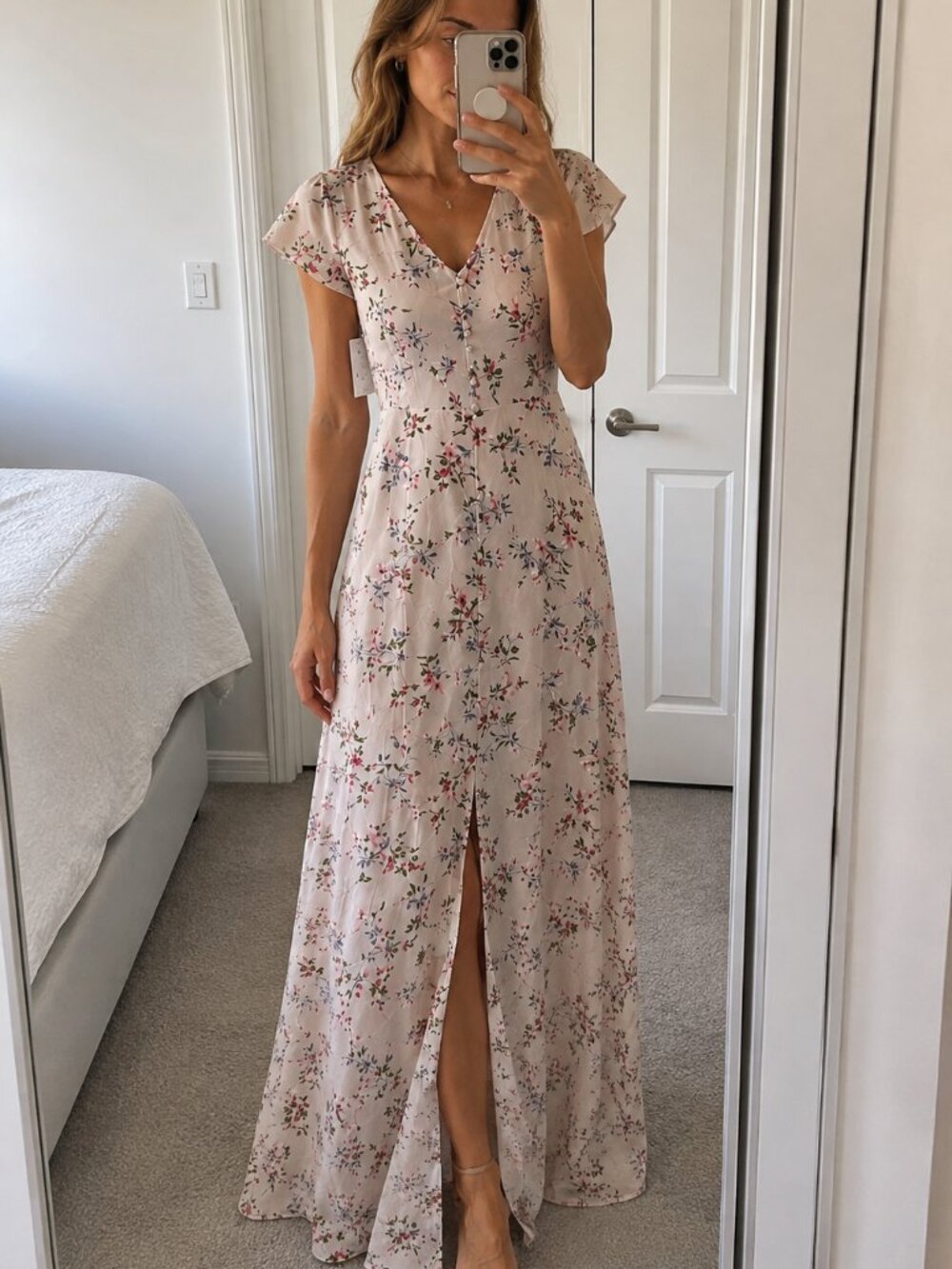Charmed Hearts Floral Maxi Dress – Size S